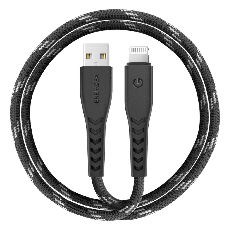 Energea Nyloflex Cable Charge And Sync Tough Lightning C89 MFI 30cm - Black