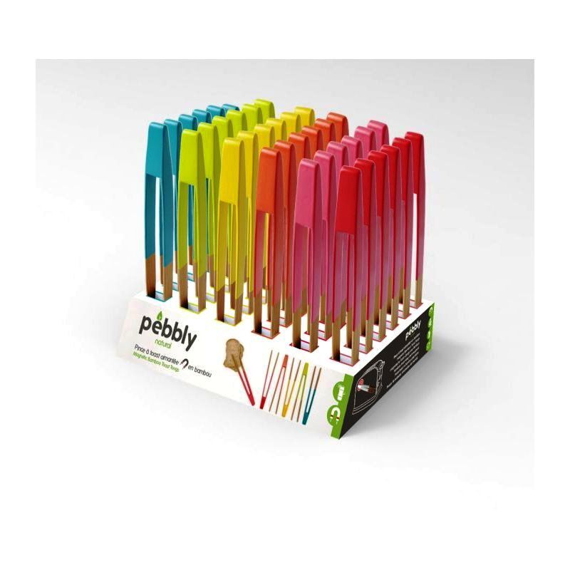 Pebbly Magnetic Toast Tongs (24cm) - Natural (Assorted Colors - Includes 1) Pebbly Magnetic Toast Tongs (24cm) - Natural (Assorted Colors - Includes 1)