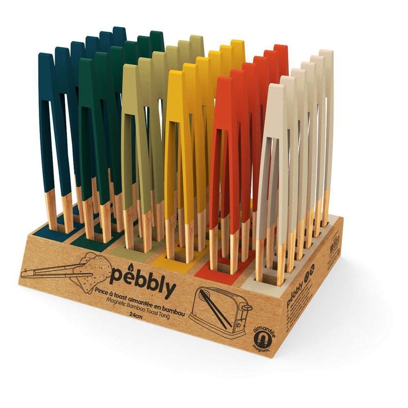 Pebbly Magnetic Toast Tongs (24cm) - Cosy (Assorted Colors - Includes 1) Pebbly Magnetic Toast Tongs (24cm) - Cosy (Assorted Colors - Includes 1)
