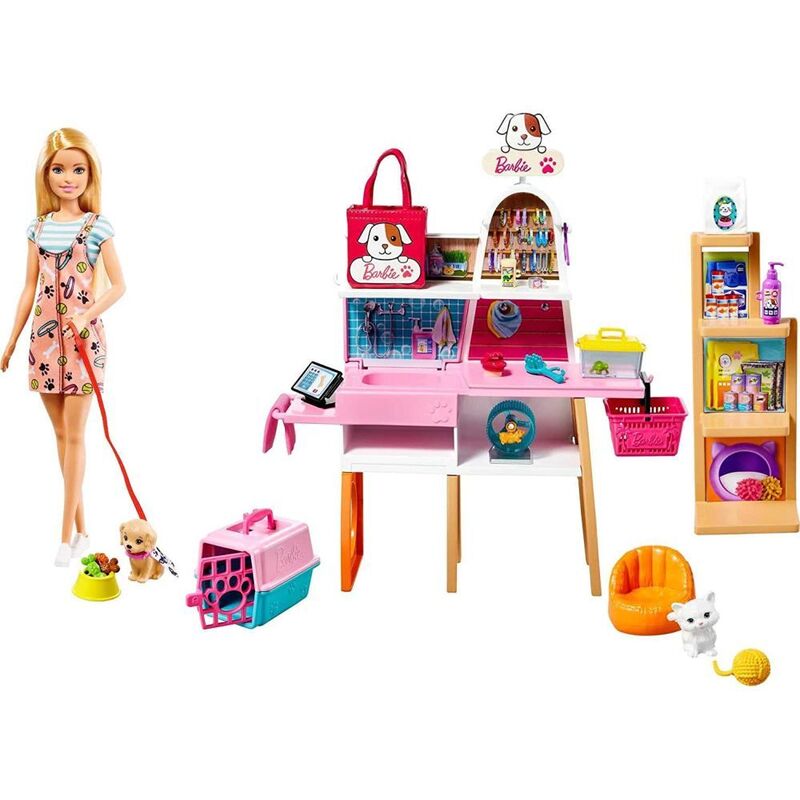 Barbie Pet Supply Store With Doll Playset GRG90 Barbie Pet Supply Store With Doll Playset GRG90