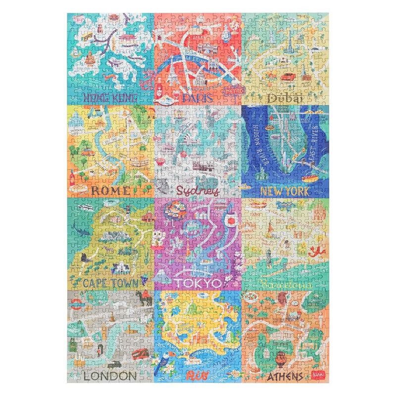 Legami Jigsaw Puzzle - Word Cities (1000 Pieces) (48 X 68cm) Legami Jigsaw Puzzle - Word Cities (1000 Pieces) (48 X 68cm)