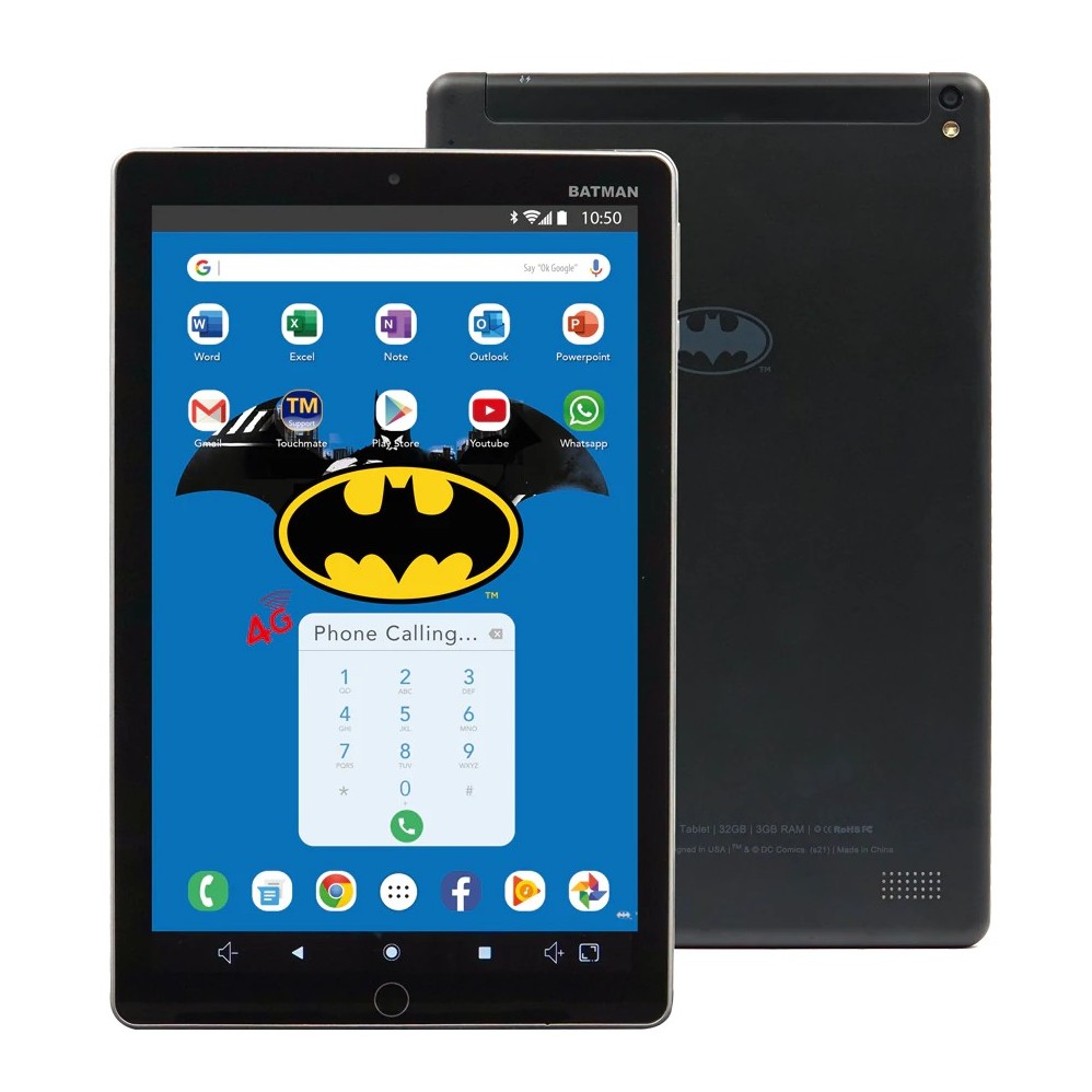 Touchmate Batman 32GB/3GB 4G Kids Tablet With Cover - Black