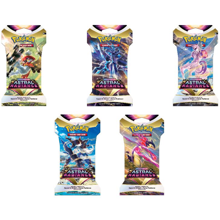 Pokemon TCG Sword & Shield 10 Astral Radiance Sleeved Booster (Single Pack – 10 Cards)