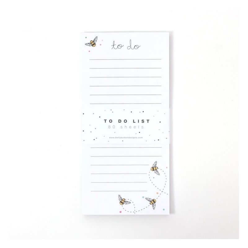 Belly Button Designs Bees To Do List - White Belly Button Designs Bees To Do List - White