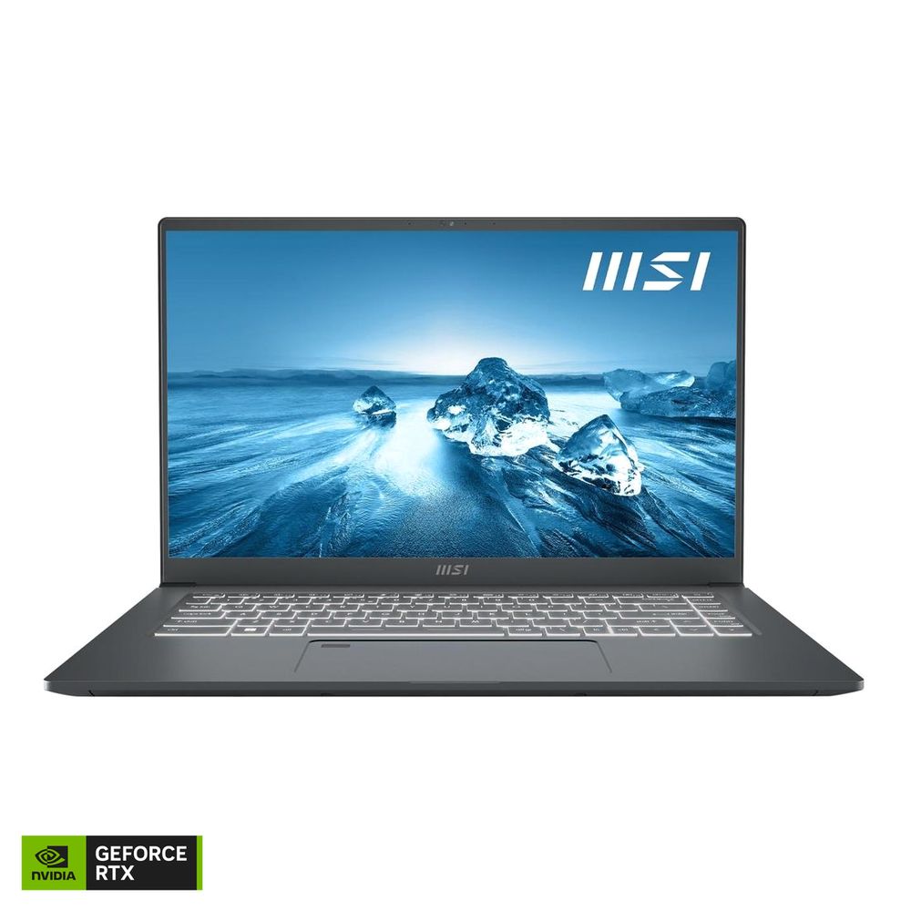 MSI Prestige 15 A12SC Laptop Intel Core i7-1260P/16GB/512GB SSD/NVIDIA GeForce GTX 1650 4GB/15.6-inch FHD/60Hz/Windows 11 Home - Carbon Gray (Arabic/English)