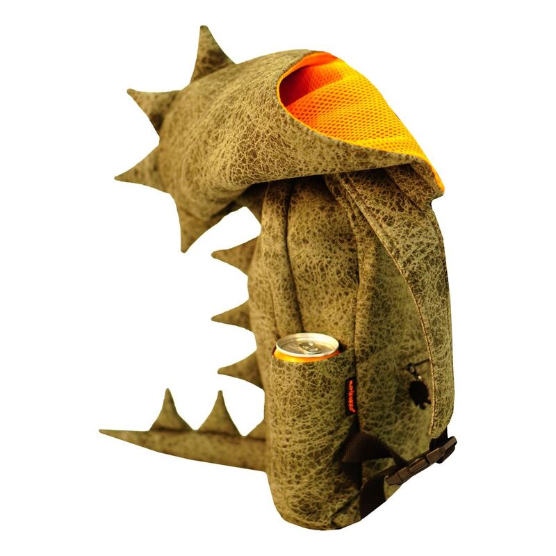 Morikukko Large Hooded Backpack Back To School - Dinosaur