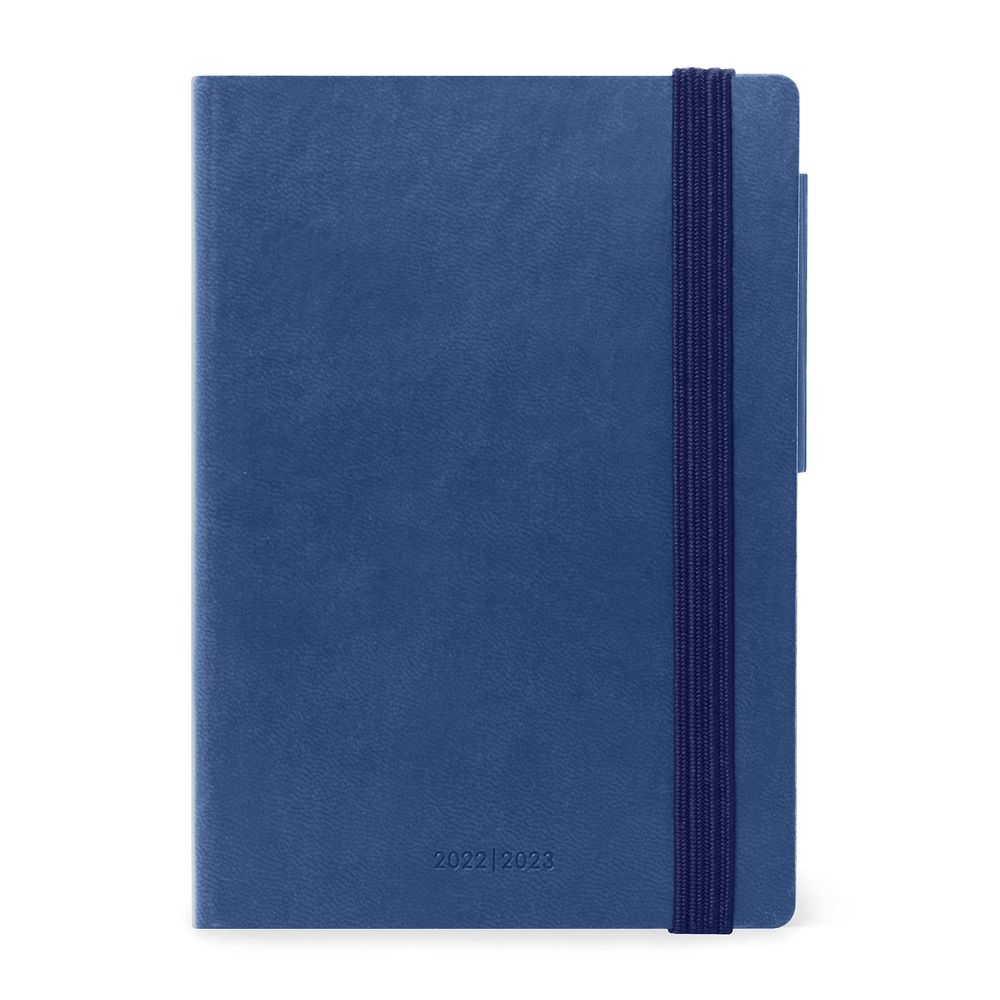 Legami Small Weekly Diary with Notebook 18 Month 2022/2023 (9.5 x 13 cm) - Blue