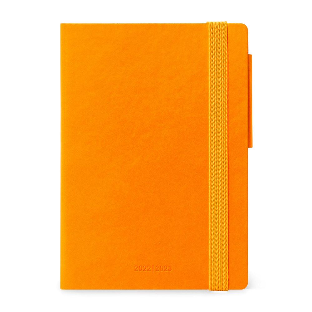 Legami Small Weekly Diary with Notebook 18 Month 2022/2023 (9.5 x 13 cm) - Mango