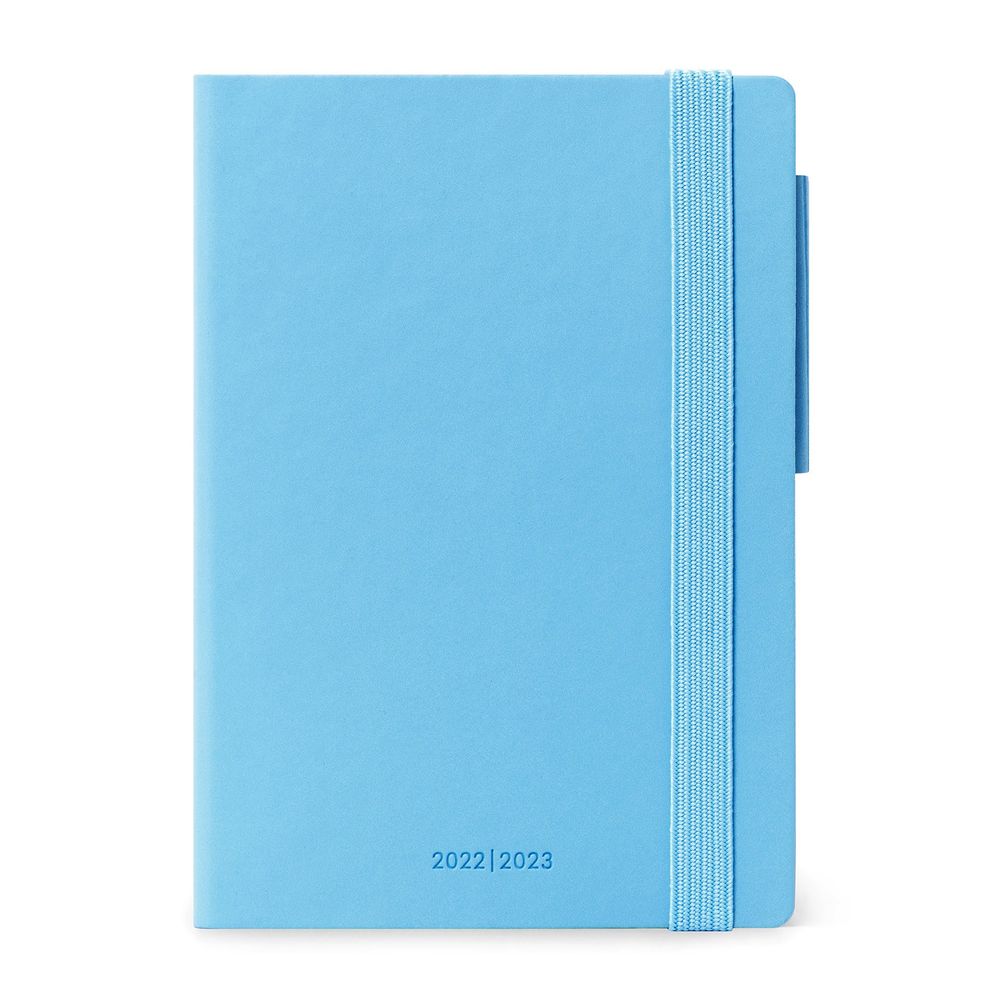 Legami Small Weekly Diary with Notebook 18 Month 2022/2023 (9.5 x 13 cm) - Sky Blue