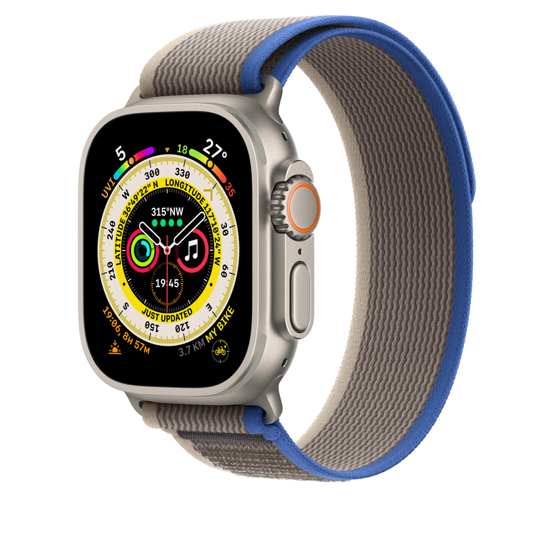Apple 49mm Trail Loop for Apple Watch - Blue/Grey - S/M
