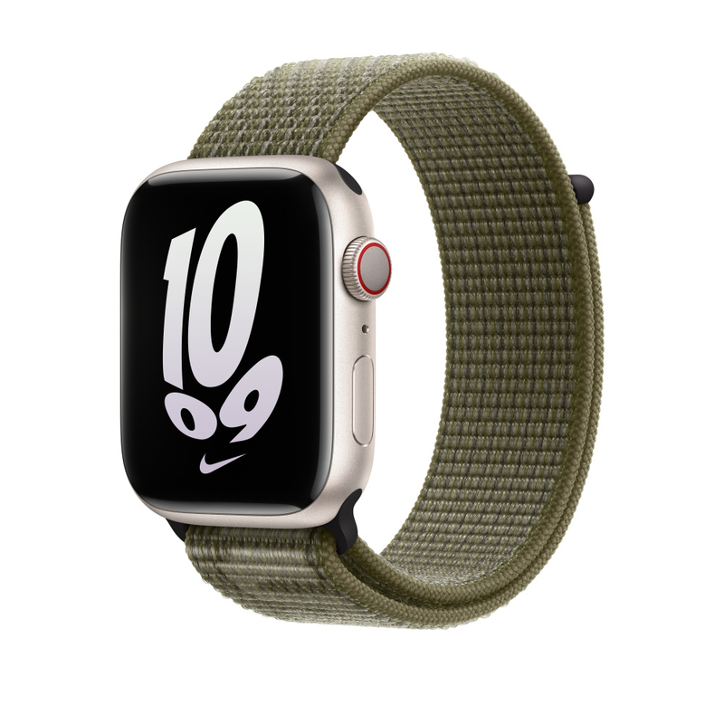 Apple 45mm Nike Sport Loop for Apple Watch - Sequoia/Pure Platinum