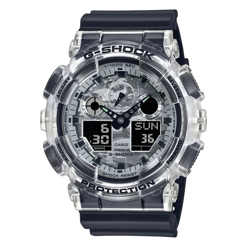 Casio G-Shock GA-100SKC-1ADR Analog Digital Men's Watch Translucent/Black