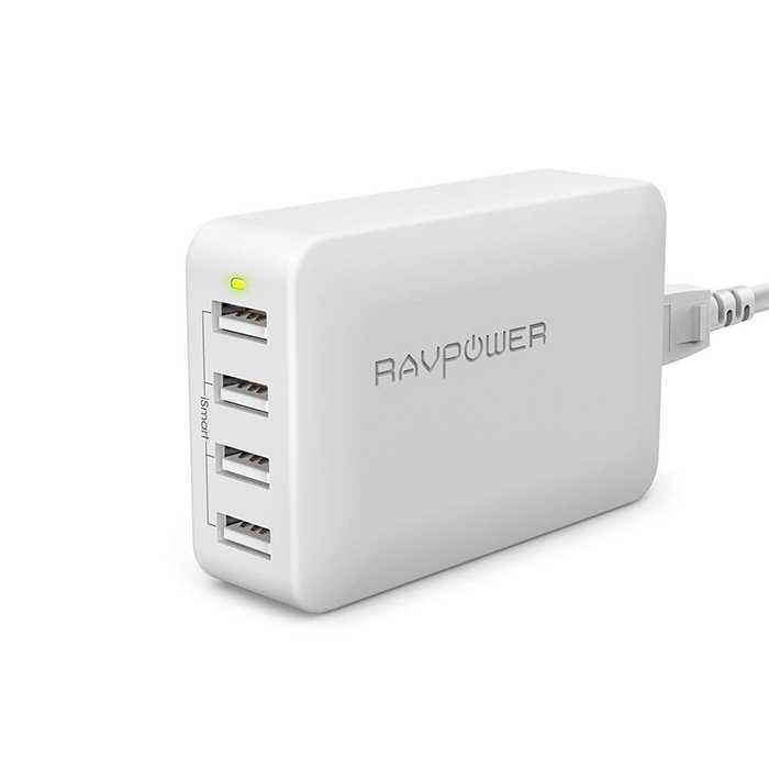 RAVPower 4-Port Travel Adapter 40W White