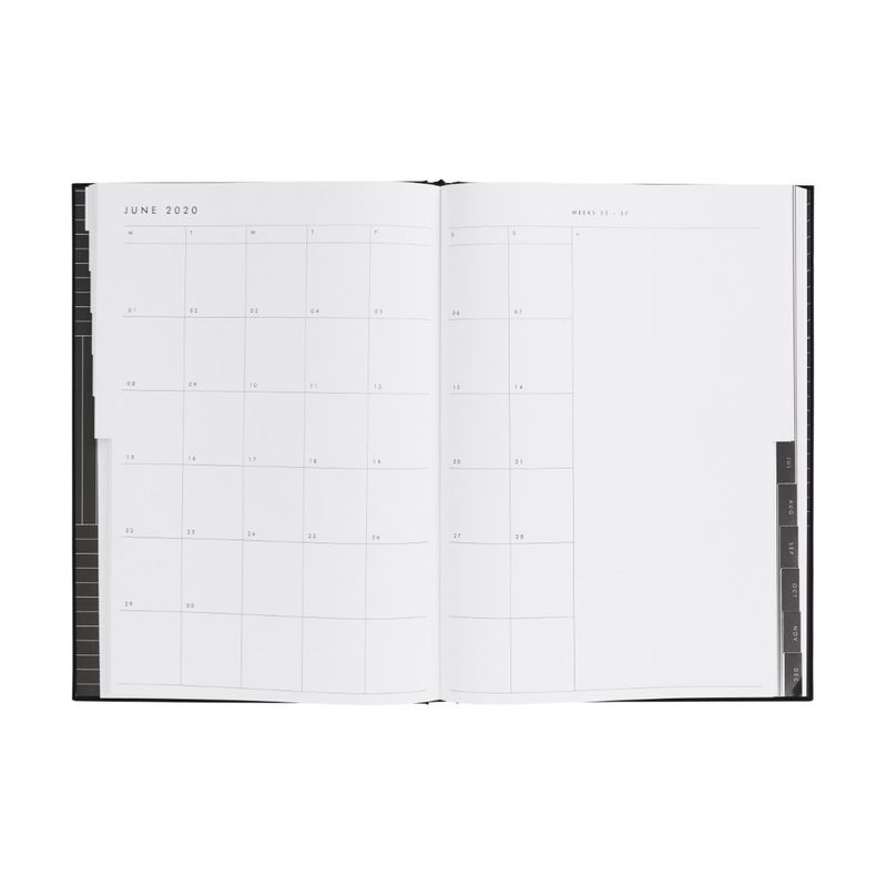 kikki.K 2020 A4 Weekly Diary Essentials Jet Black