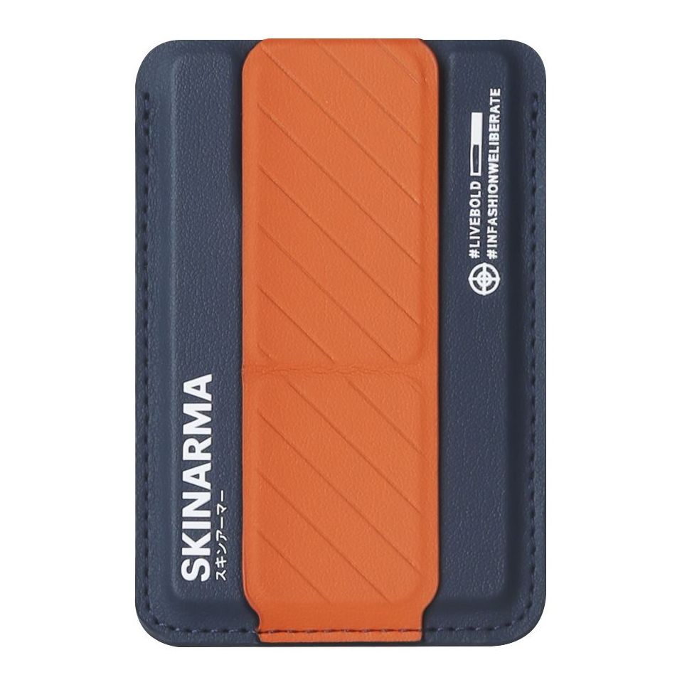 SkinArma Kado Mag-Charge Card Holder With Grip Stand - Navy