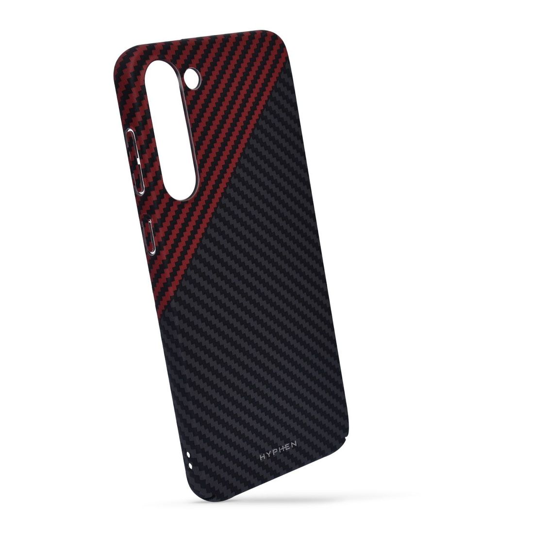 HYPHEN Dual Color Carbon Fiber Case For Samsung Galaxy S23 - Black/Red