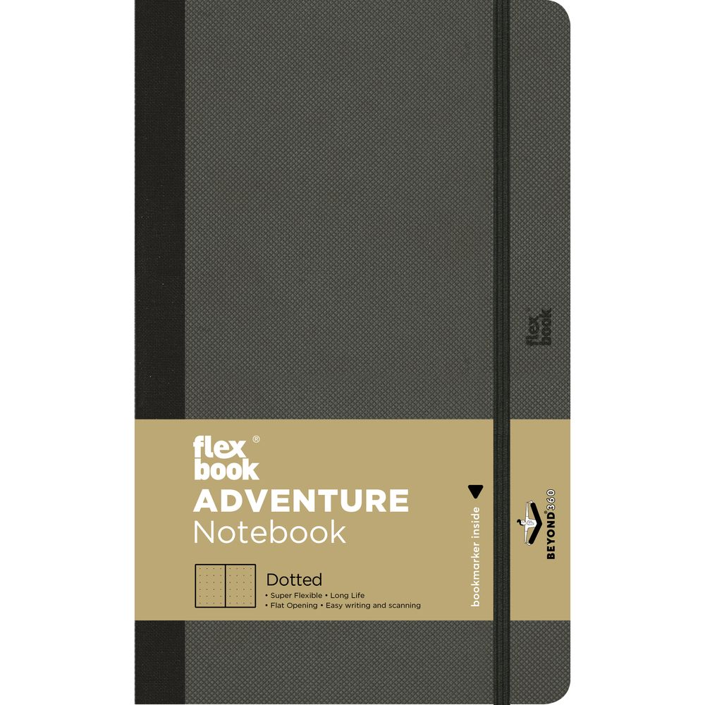 Flexbook Adventure Dotted A5 Notebook - Medium - Off-Black (13 x 21 cm)