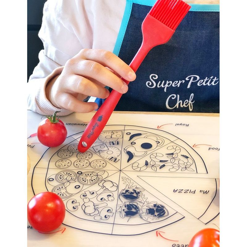 Super Petit Chef Pizza Silicone Colouring Mat With Recipe Kit