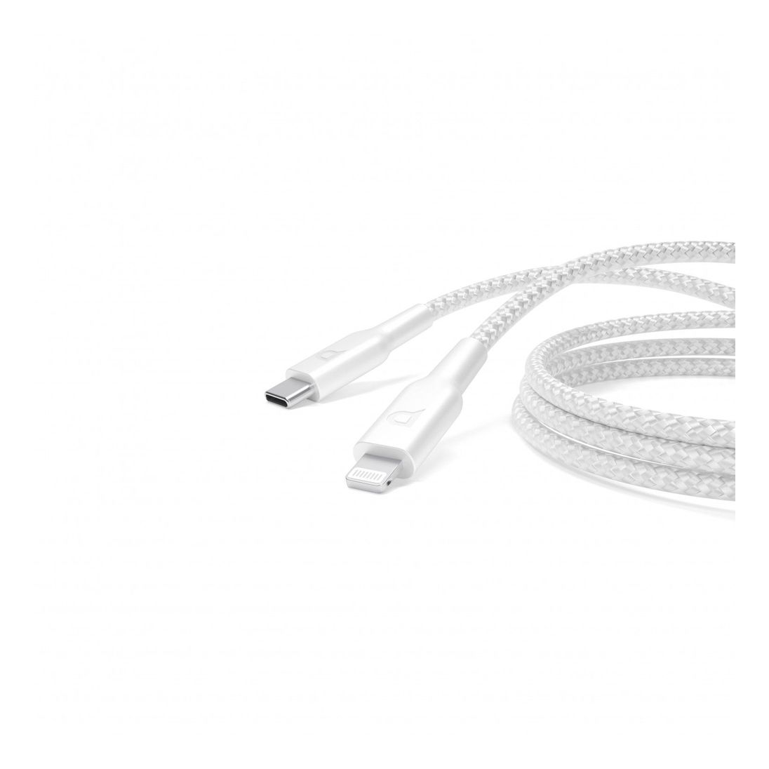 Powerology Braided USB-C To Lightning Data & Fast Charge Cable 2m - White