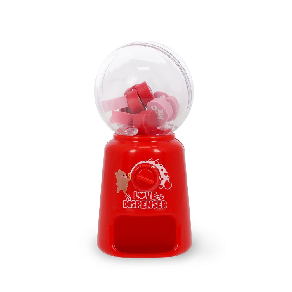 Legami Mini Eraser Dispenser - Love Dispenser - Heart