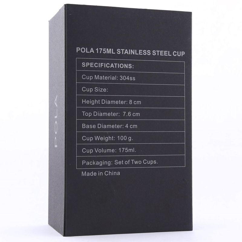 Rovatti Pola Ksa Stainless Steel Cup Black 175ml