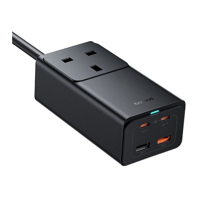 Baseus GaN5 Pro PowerCombo On Powerstrip AC + 2 USB-A + 2 USB-C 65W 1.5m UK - Black