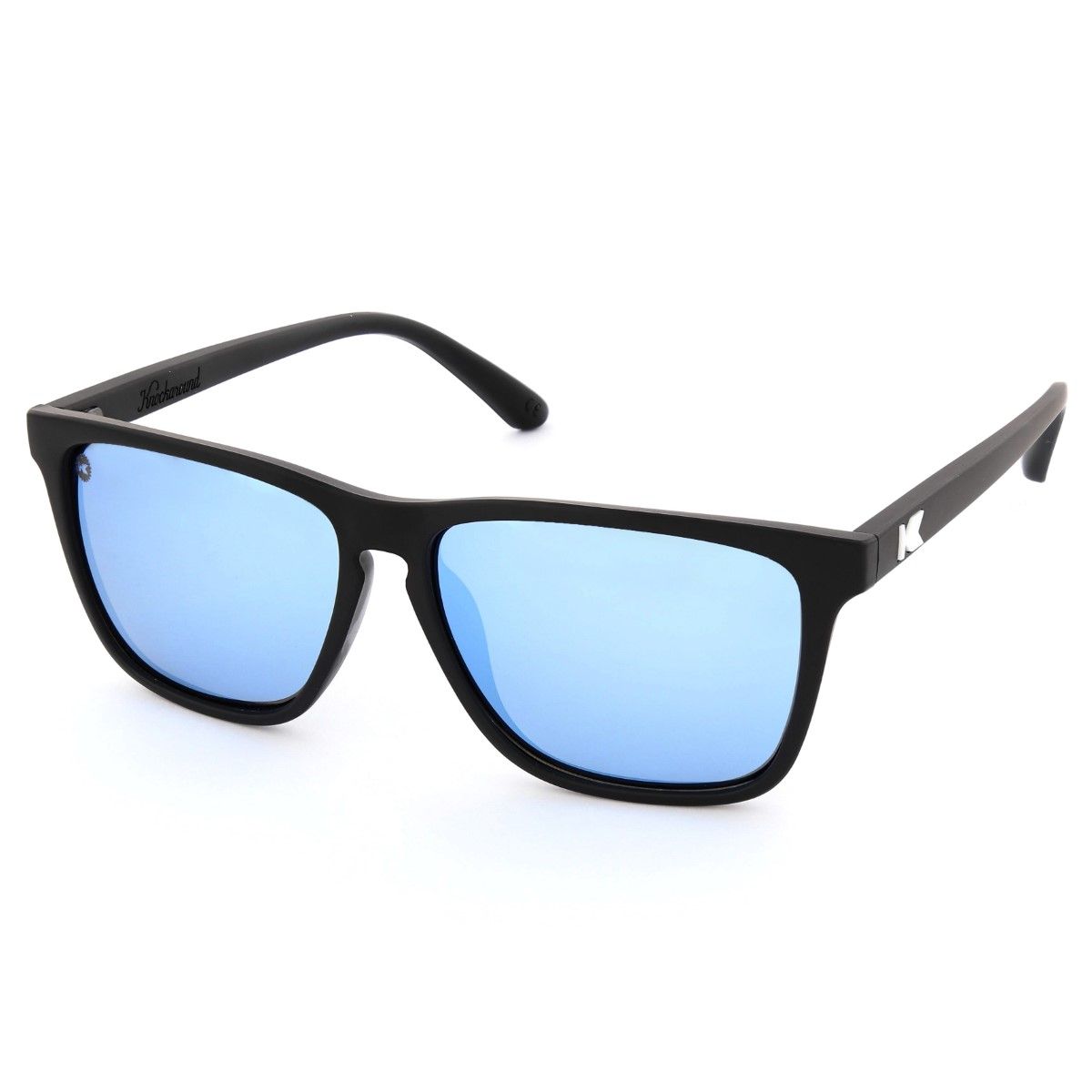 Knockaround Matte Black/Polarized Sky Blue Fast Lanes Unisex Sunglasses