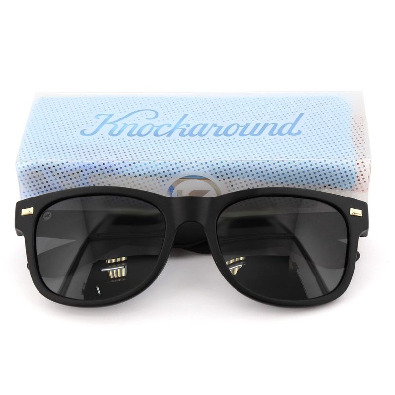Knockaround Matte Black/Polarized Smoke Fort Knocks Unisex Sunglasses