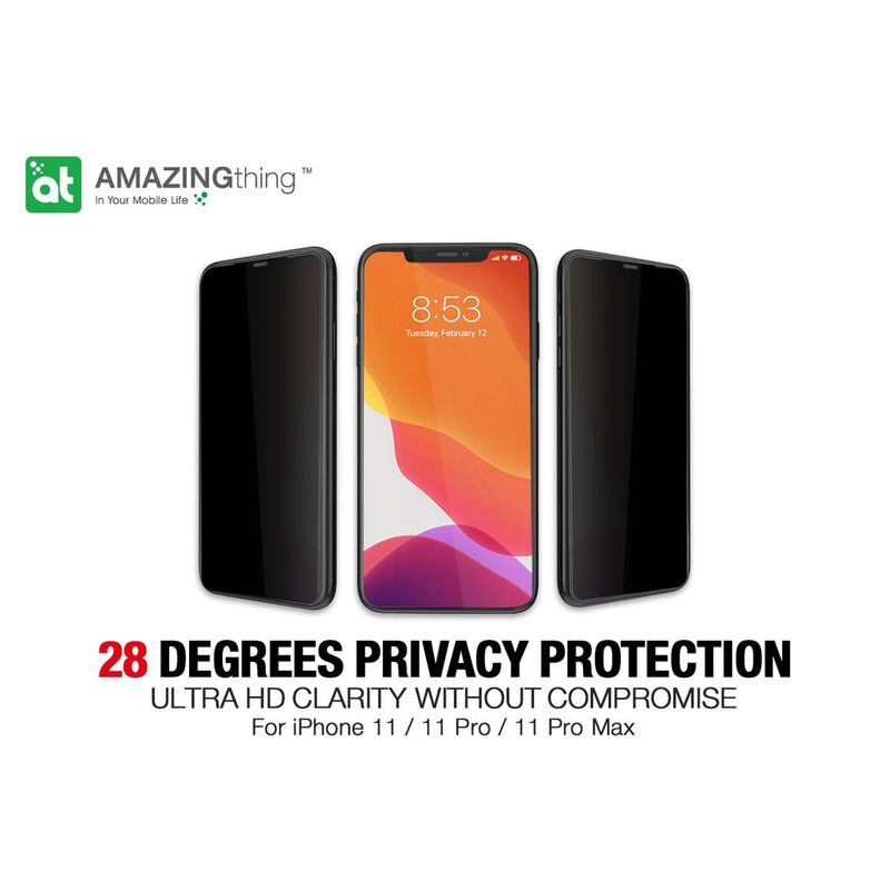 لاصقة حماية لتأمين الخصوصية بطبقة حريرية غير لامعة 2.75 بوصة ماركة أميزينغ ثينغ لشاشة جهاز ايفون 11 برو