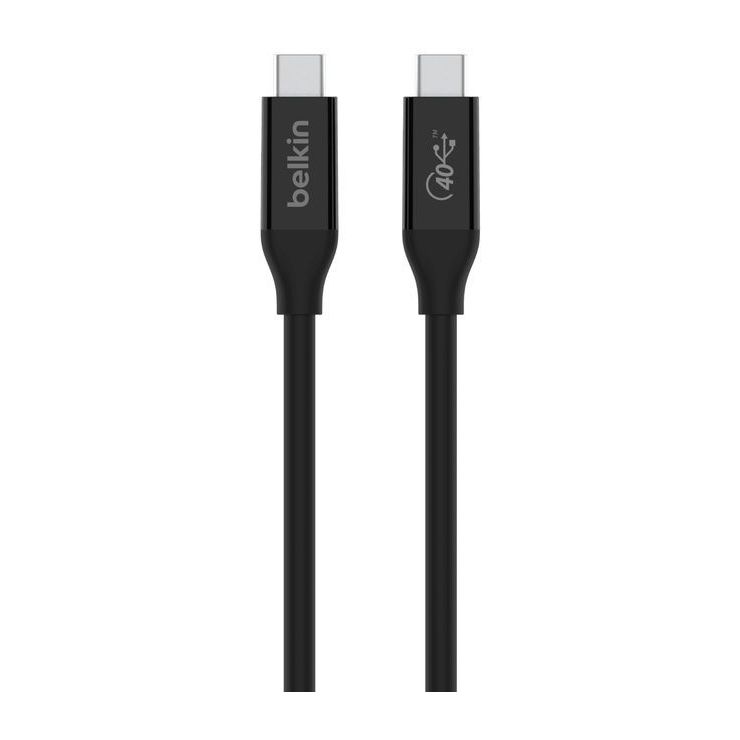 Belkin Connect USB4 Cable 100W + 40Gbps 0.8m - Black
