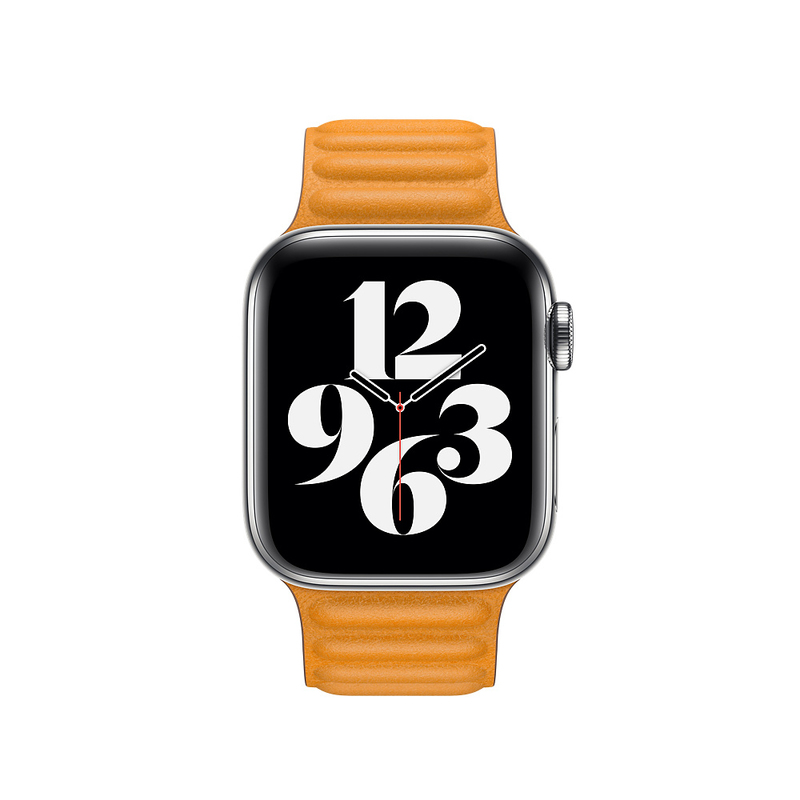 Apple 40mm California Poppy Leather Link Small (Compatible with Apple Watch 38/40/41mm)