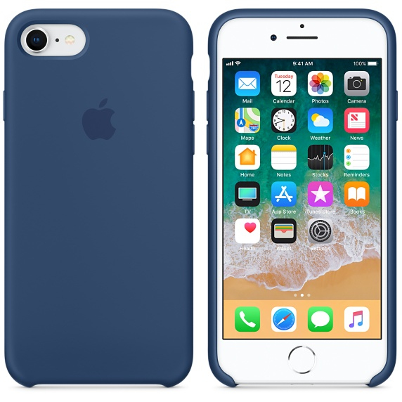 Apple Silicone Case Blue Cobalt for iPhone 8/7