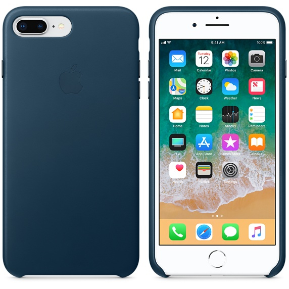 Apple Leather Case Cosmos Blue for iPhone 8 Plus/7 Plus