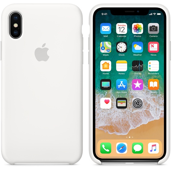 Apple Silicone Case White for iPhone X