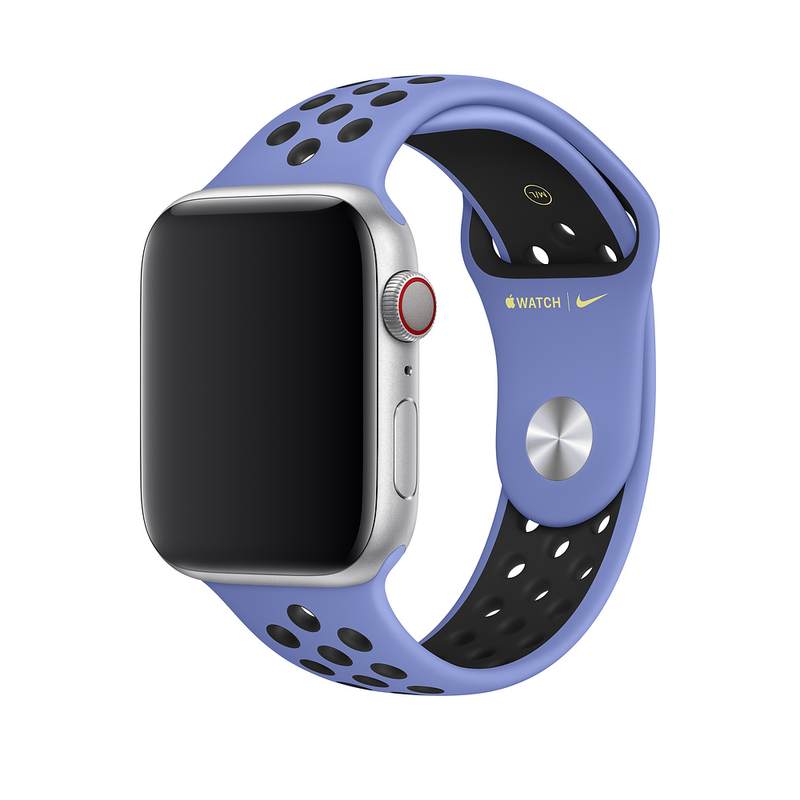 Apple 44mm Royal Pulse/Black Nike Sport Band for Apple Watch S/M & M/L (Compatible with Apple Watch 42/44/45mm)