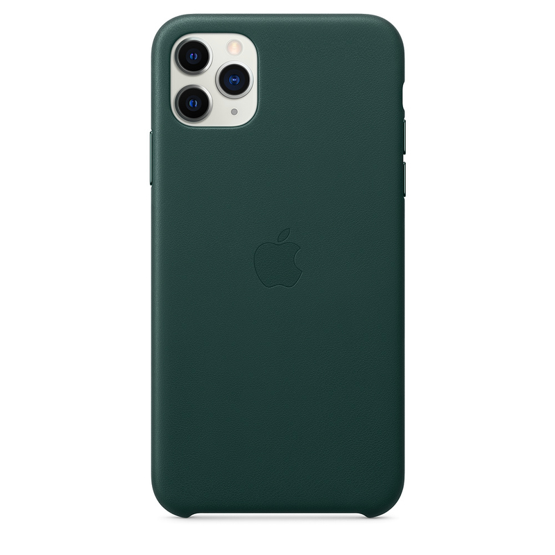غطاء جلدي من ابل - اخضر غامق لهاتف ايفون 11 برو ماكس