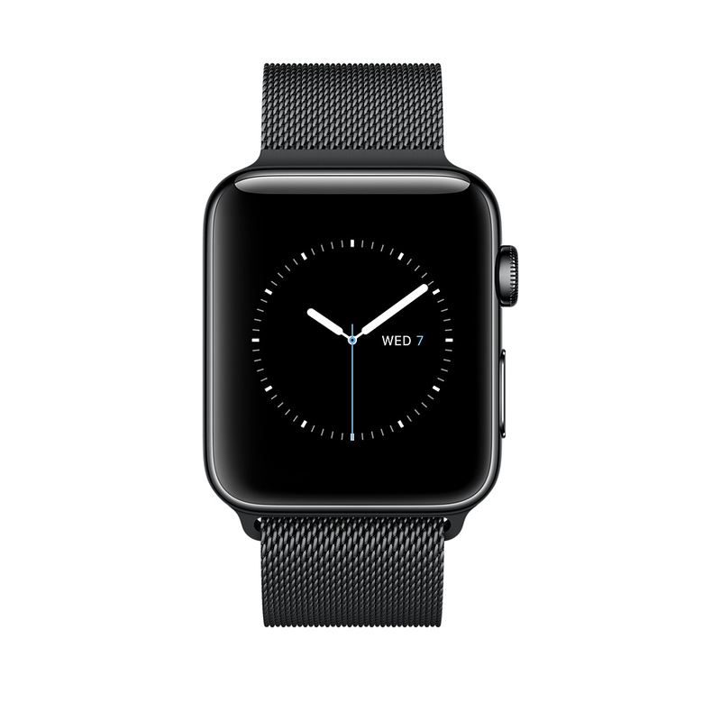 Apple Watch Series 2 Milanese Loop Space Black Space Black Stainless Steel Case 38mm