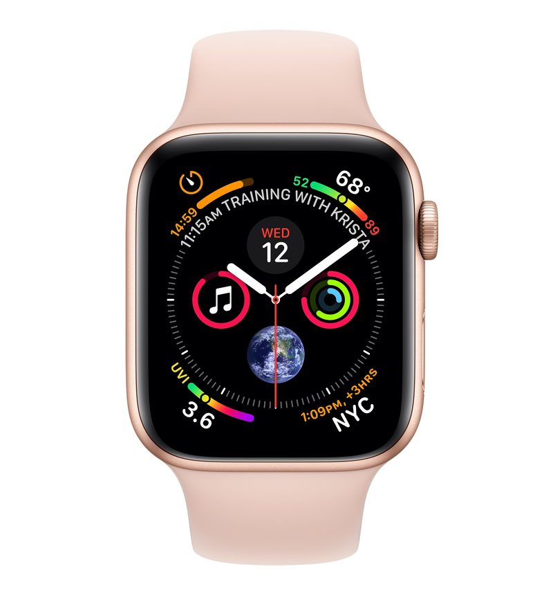 Apple Watch Series 4 GPS +Cellular 44mm Gold Aluminium Case with Pink Sand Sport Band