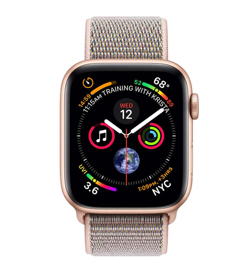 Apple Watch Series 4 GPS +Cellular 44mm Gold Aluminium Case with Pink Sand Sport Loop