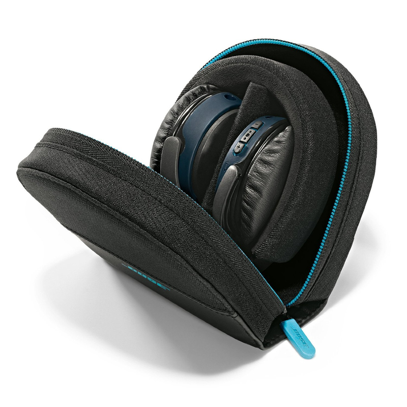 سماعة الرأس بوز ساوند لينك لاسلكية فوق الأذن بتقنية البلوتوث، لون أسود/أزرق