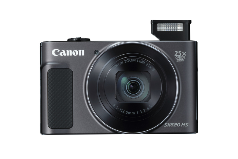 كاميرا مدمجة باور شوت SX620 HS بدقة 20.2 ميجابكسل مزودة بمستشعر 1/2.3 بوصة من نوع CMOS بلون أسود من كانون