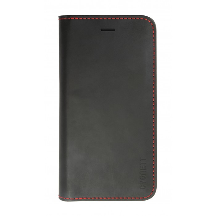 Cygnett Urban Pu Flip Wallet Case Black/Red Trim iPhone 6