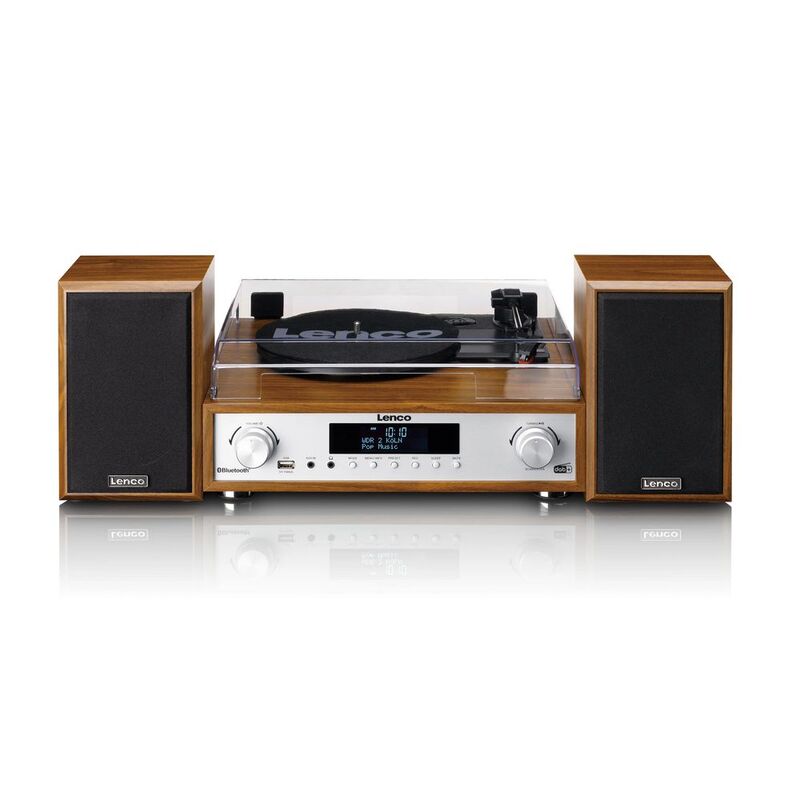 Lenco MC-160WD - Hifi Stereo System - Turntable DAB+ FM Radio With Bluetooth - Wood Lenco MC-160WD - Hifi Stereo System - Turntable DAB+ FM Radio With Bluetooth - Wood