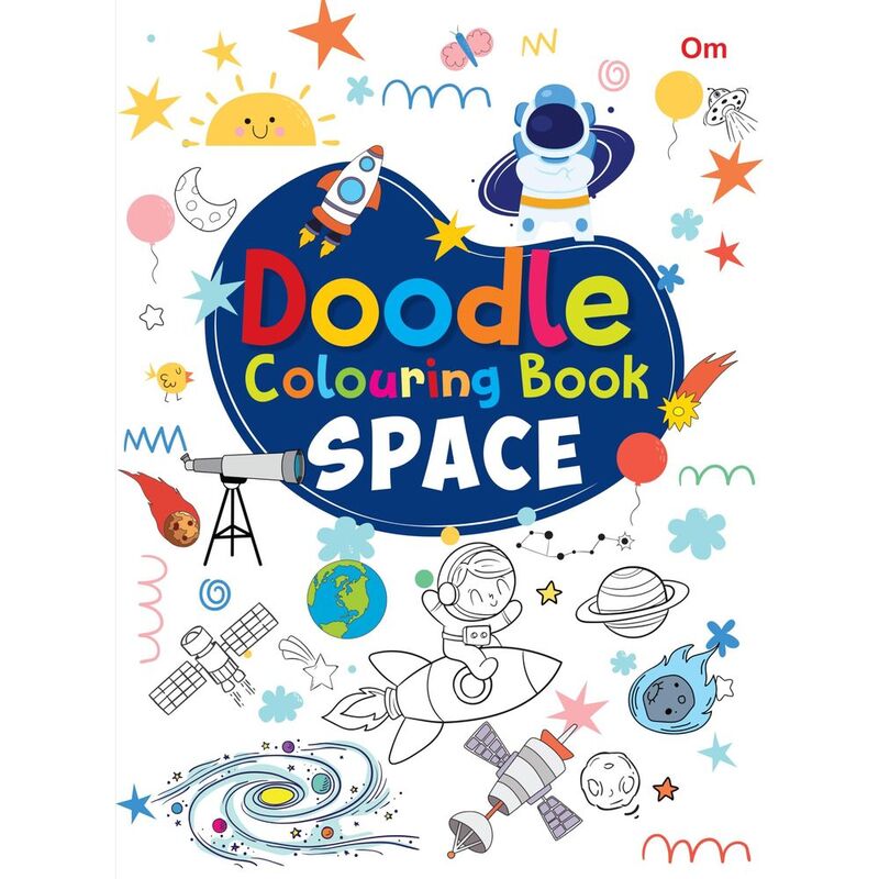 Doodle Colouring Book - Space | Om Books Internation Doodle Colouring Book - Space | Om Books Internation