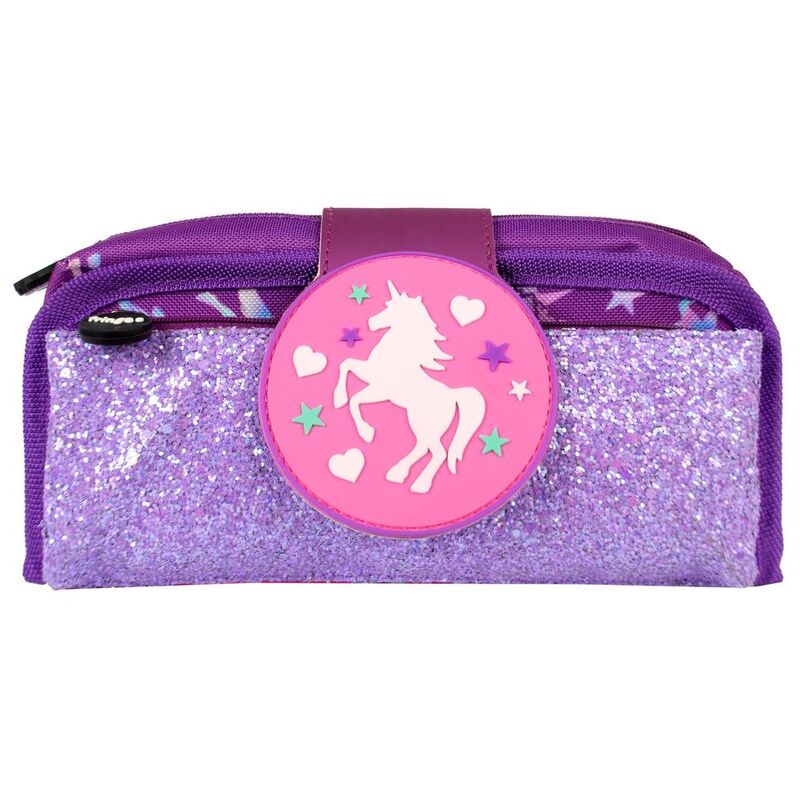 Fringoo Silicone Patch Pencil Case - Unicorn Ombre Purple
