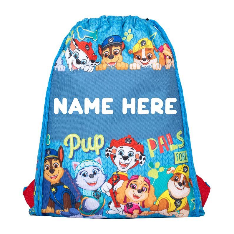 Fringoo Personalize Drawstring Bag - Paw Patrol Blue