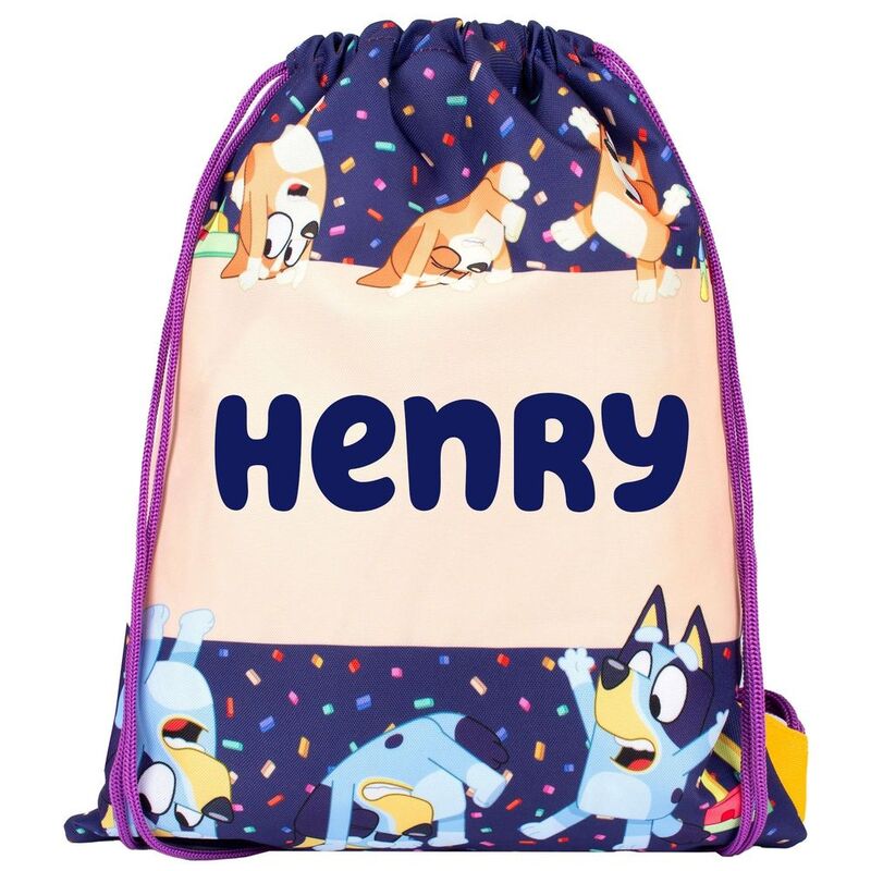 Fringoo Personalize Drawstring Bag - Bluey Blue