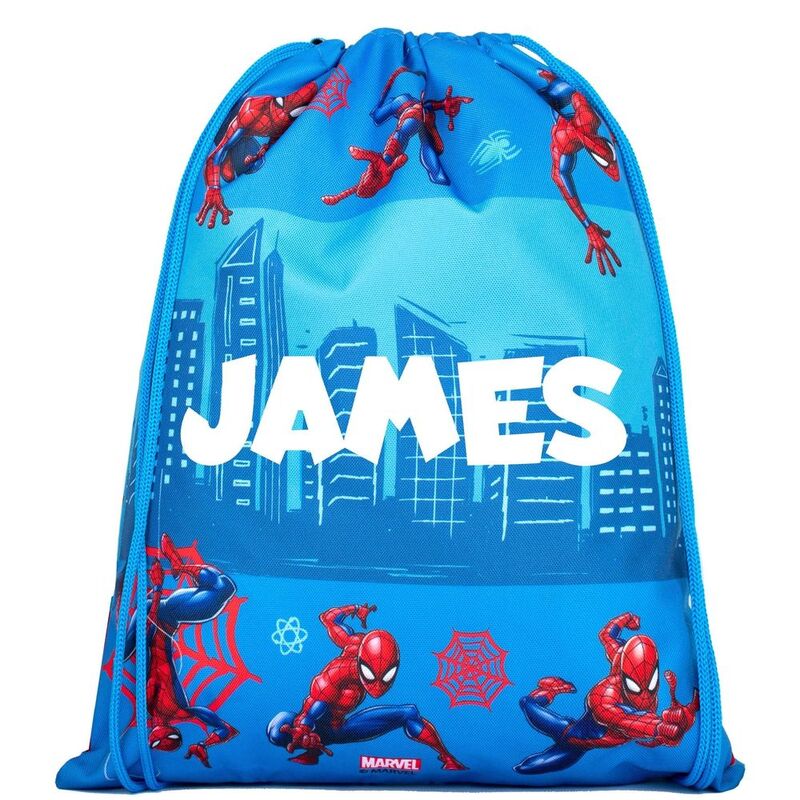 Fringoo Personalize Drawstring Bag - Spiderman Blue Fringoo Personalize Drawstring Bag - Spiderman Blue