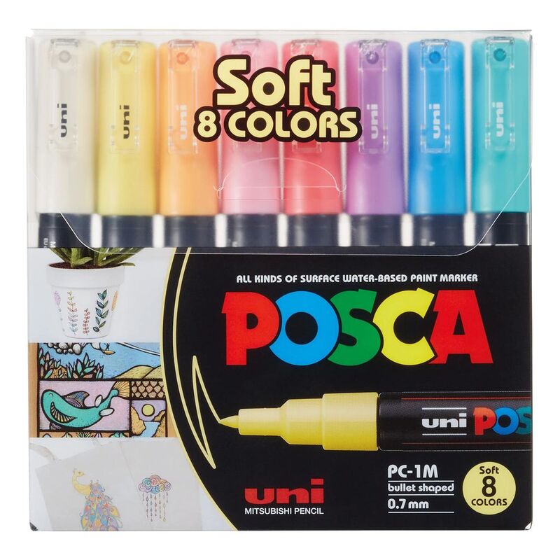 Uni-Ball Posca Soft Pastel PC-1M Soft Colors Markers (Set of 8) Uni-Ball Posca Soft Pastel PC-1M Soft Colors Markers (Set of 8)