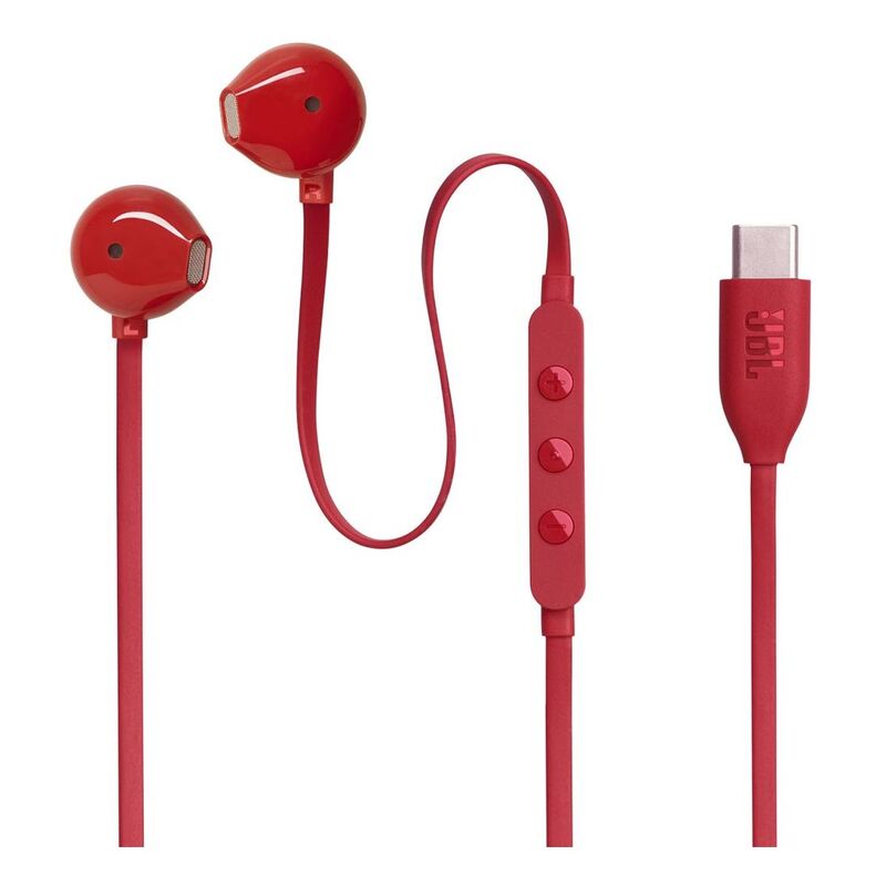 JBL Tune 305C Wired In-Ear Headphones - Red JBL Tune 305C Wired In-Ear Headphones - Red